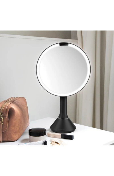 Shop Simplehuman 8-inch Sensor Rechargeable Tabletop Mirror In Matte Black