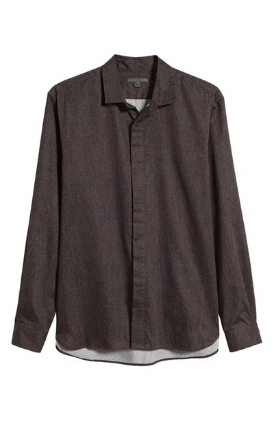 Shop John Varvatos Rodney Cotton Button-up Shirt In Black