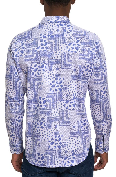 Shop Robert Graham Vittoria Paisley Stretch Button-up Shirt In Blue Multi