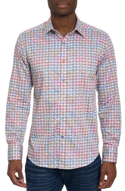 Shop Robert Graham Seven Hills Stretch Button-up Shirt In White Multi