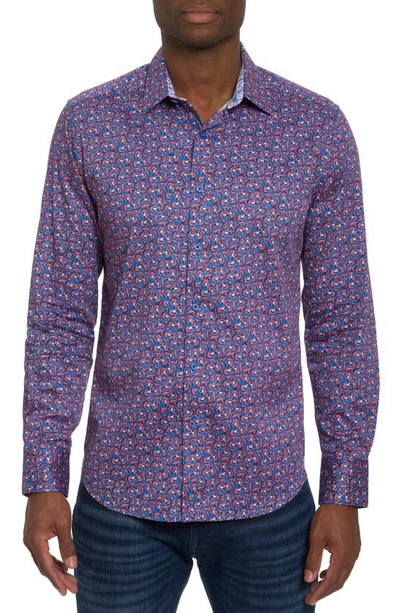 Shop Robert Graham Golden Horn Stretch Button-up Shirt In Blue Multi