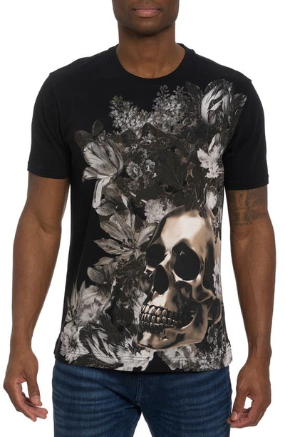 Shop Robert Graham Skull Graphic T-shirt In Black