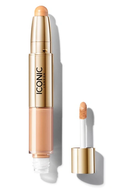 Shop Iconic London Radiant Concealer & Brightenign Duo In Warm Medium