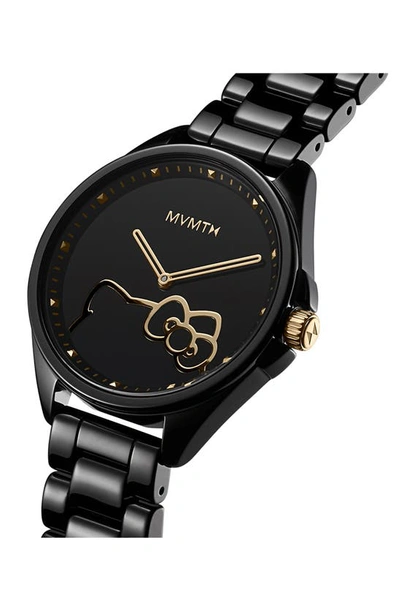 Shop Mvmt X Hello Kitty® Coronada Ceramic Bracelet Watch, 42mm In Black
