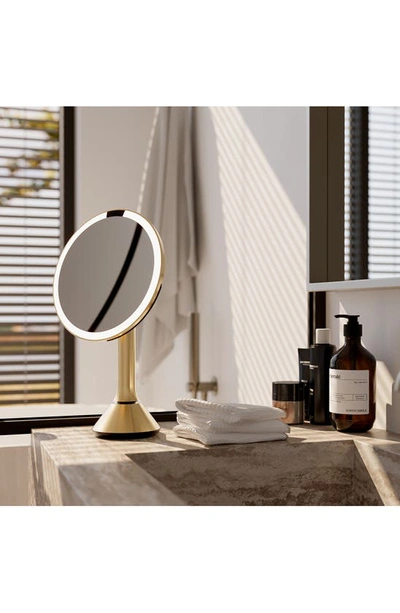 Shop Simplehuman 8-inch Sensor Mirror In Brass