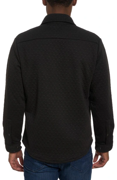 Shop Robert Graham Downey Knit Snap Front Shirt In Black