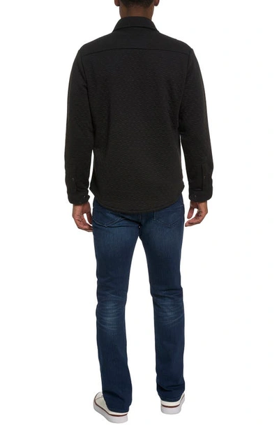 Shop Robert Graham Downey Knit Snap Front Shirt In Black