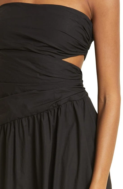 Shop A.l.c Lark Side Cutout Strapless Gown In Black