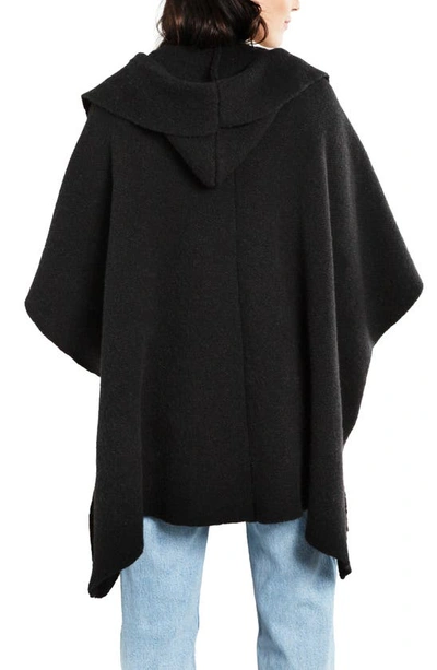 Saachi Oversize Hooded Topper In Black