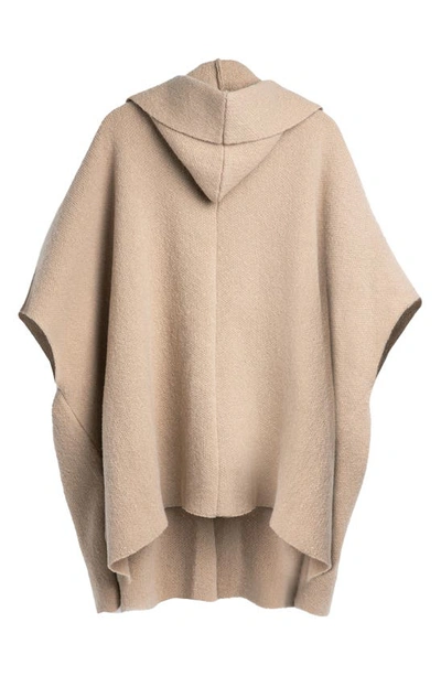 Saachi Oversize Hooded Topper In Taupe