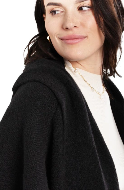 Saachi Oversize Hooded Topper In Black