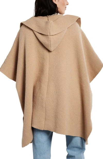 Saachi Oversize Hooded Topper In Taupe