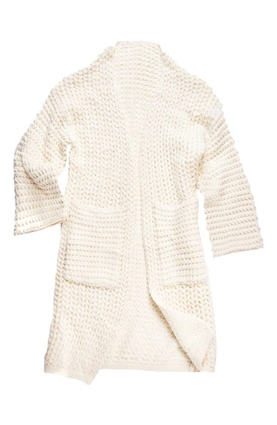 Saachi Knit Open Front Cardigan In Cream