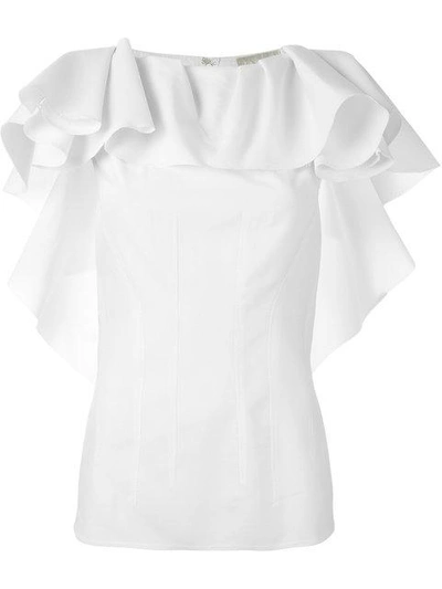 Shop Lanvin Ruffle Top In White