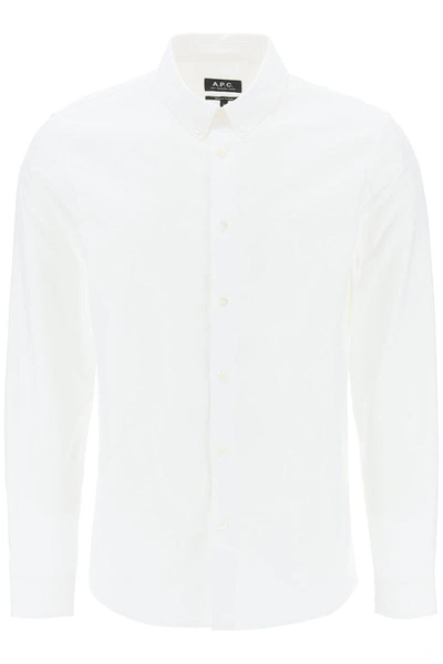 Shop Apc A.p.c. Button-down Shirt In White