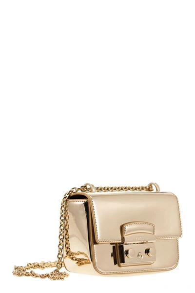 Shop Furla Metropolis - Mini Shoulder Bag In Gold