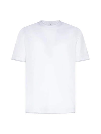 Shop Brunello Cucinelli T-shirts And Polos In Bianco Ottico Tp