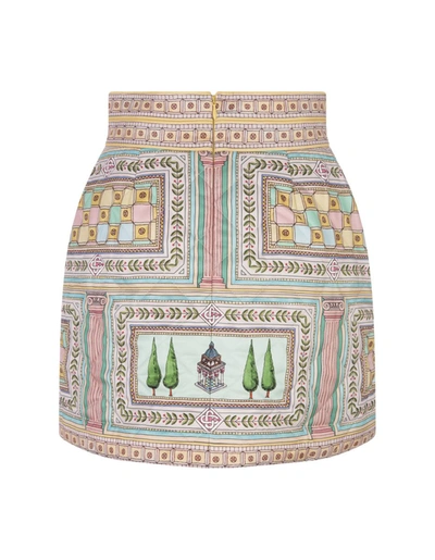 Shop Casablanca Le Labyrinthe Quilted Mini Skirt In Pink