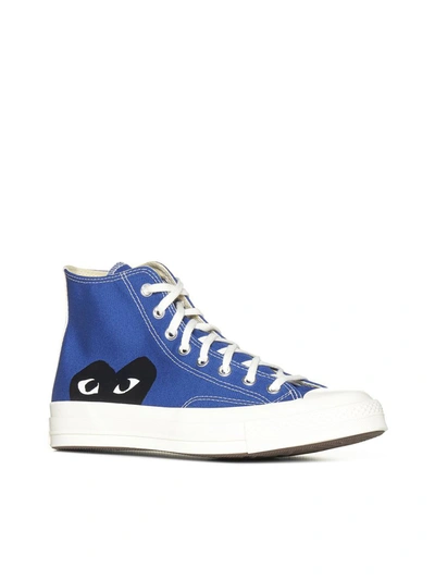Shop Comme Des Garçons Play Cdg Play Sneakers In Blue