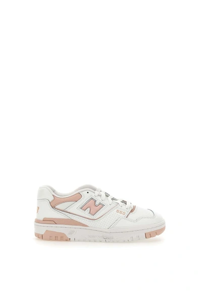 Shop New Balance "550" Leather Sneakers In White