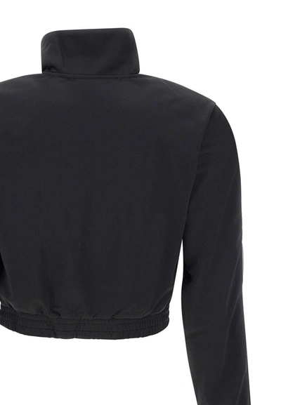 Shop Rotate Birger Christensen Rotate "cropped Tight Jacket" Sweatshirt In Black