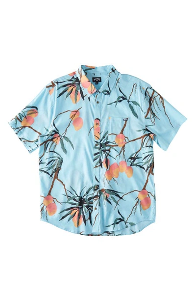 Shop Billabong Kids' Sundays Button-up Shirt In Tide Pool