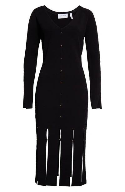 Shop St John Car Wash Long Sleeve Jersey Dress In Black
