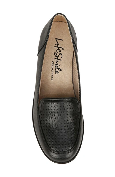 Shop Lifestride India Perforated Wedge Flat In Black