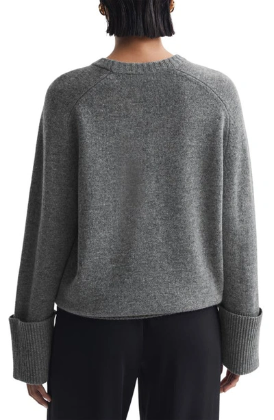 Shop Reiss Laura Crewneck Wool & Cashmere Sweater In Charcoal