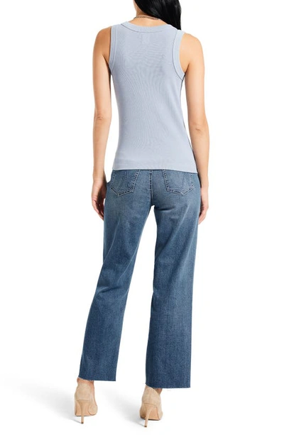 Nic + Zoe Perfect Rib Tank In Blue Glacier