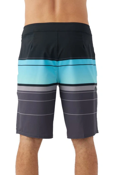 Shop O'neill Hyperfreak Heat Stripe Board Shorts In Graphite