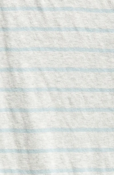 Shop Nordstrom Reversible Cotton Romper In Grey Light Blue Stripe