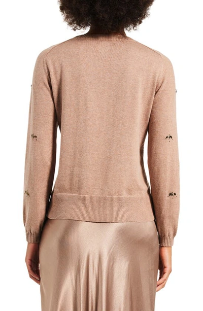Shop Nic + Zoe Hidden Gems Cotton Blend Sweater In Macaroon