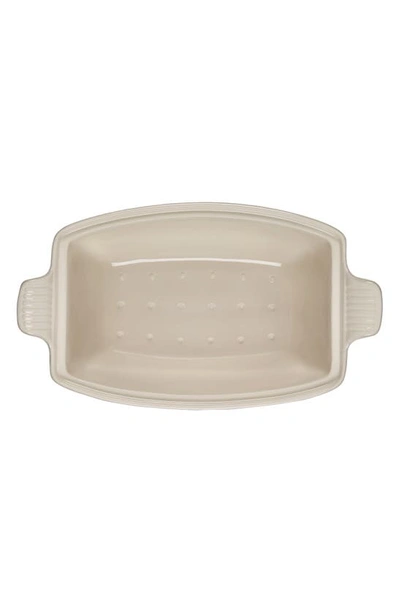 Le Creuset Heritage Stoneware 4.5 Quart Deep Baker With Lid In Sea Salt