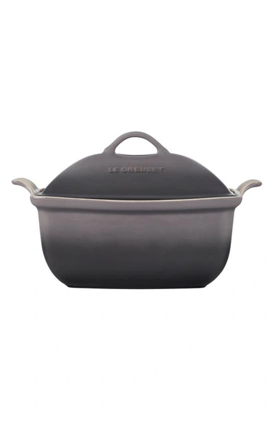 Le Creuset 4.5-quart Heritage Stoneware Deep Baker With Lid In Oyster