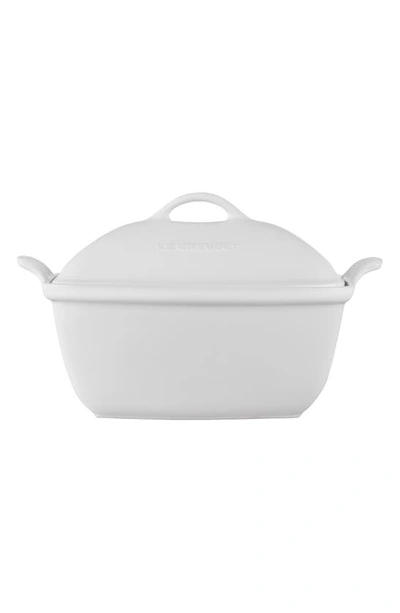 Shop Le Creuset Heritage Stoneware Deep Covered Baker In White