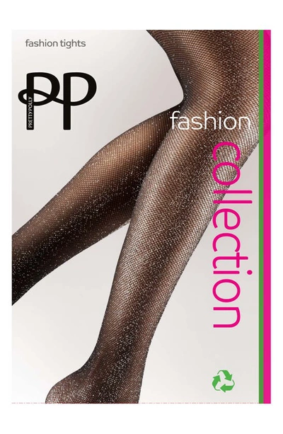 Shop Pretty Polly Sparkle Fishnet Tights In Black/ Gold