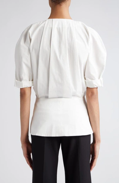 Shop Proenza Schouler Stretch Cotton Poplin Top In White