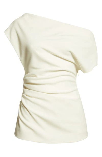 Shop Proenza Schouler One-shoulder Matte Crepe Top In White