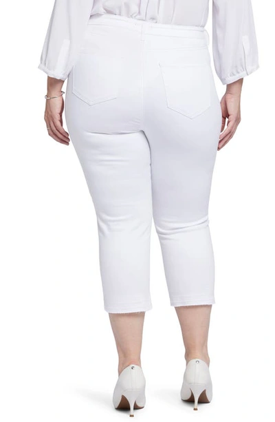 Shop Nydj Chloe High Waist Release Hem Capri Jeans In Optic White