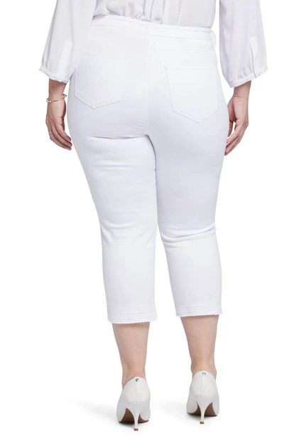 Nydj Chloe High Waist Release Hem Capri Jeans In Optic White