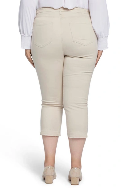 Nydj Chloe High Waist Release Hem Capri Jeans In Gray