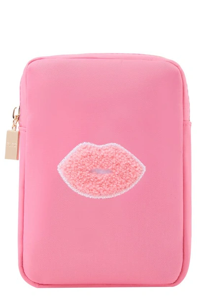 Shop Bloc Bags Mini Kiss Cosmetics Bag In Bubblegum Pink