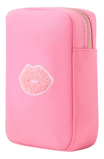 Shop Bloc Bags Mini Kiss Cosmetics Bag In Bubblegum Pink