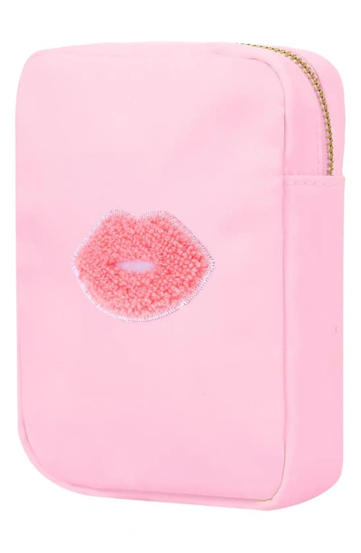 Bloc Bags Mini Kiss Cosmetic Bag In Baby Pink