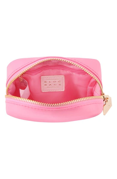 Shop Bloc Bags Mini Kiss Cosmetics Bag In Bubblegum Pink