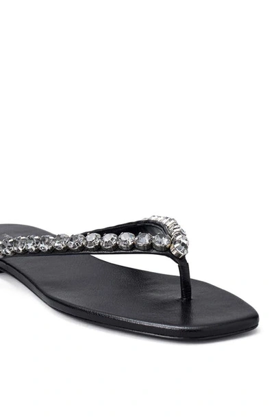 Shop Tory Burch Crystal Sandal In Perfect Black / Black Diamond