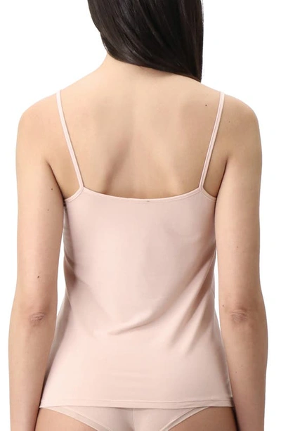 Shop Oroblu Perfect Line Tulle Trim Stretch Modal Camisole In Powder