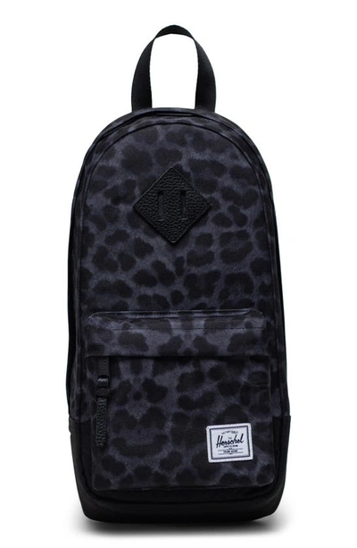 Shop Herschel Supply Co Heritage Shoulder Bag In Digi Leopard Black