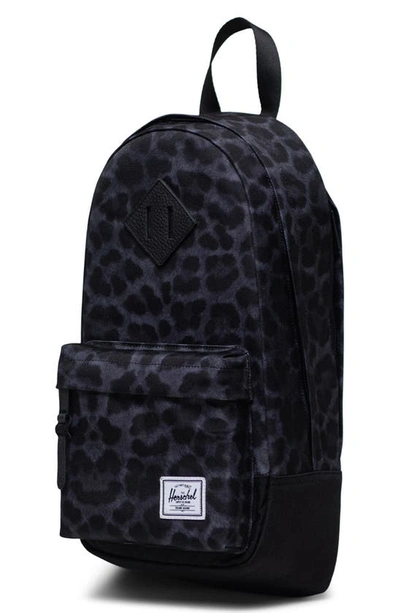 Shop Herschel Supply Co Heritage Shoulder Bag In Digi Leopard Black